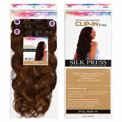 Darbro Doja Silk Press Body Wave Clip-In Synthetic Hair Extensions 24"