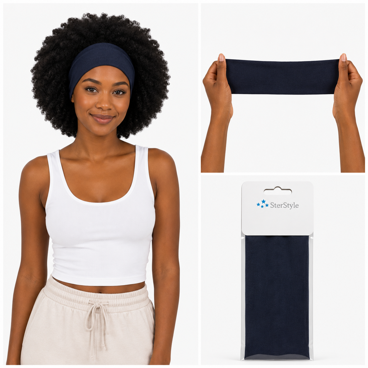 Wide Elastic Stretch Headband for Hair &amp; Wigs
