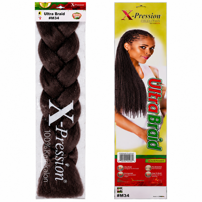 X-Pression Ultra Braids Non-Stretched Kanekalon Braiding Hair 82"