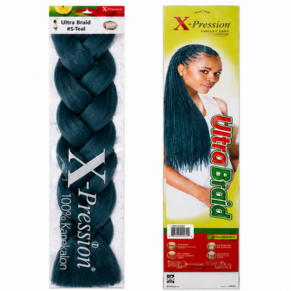 X-Pression Ultra Braids Non-Stretched Kanekalon Braiding Hair 82"