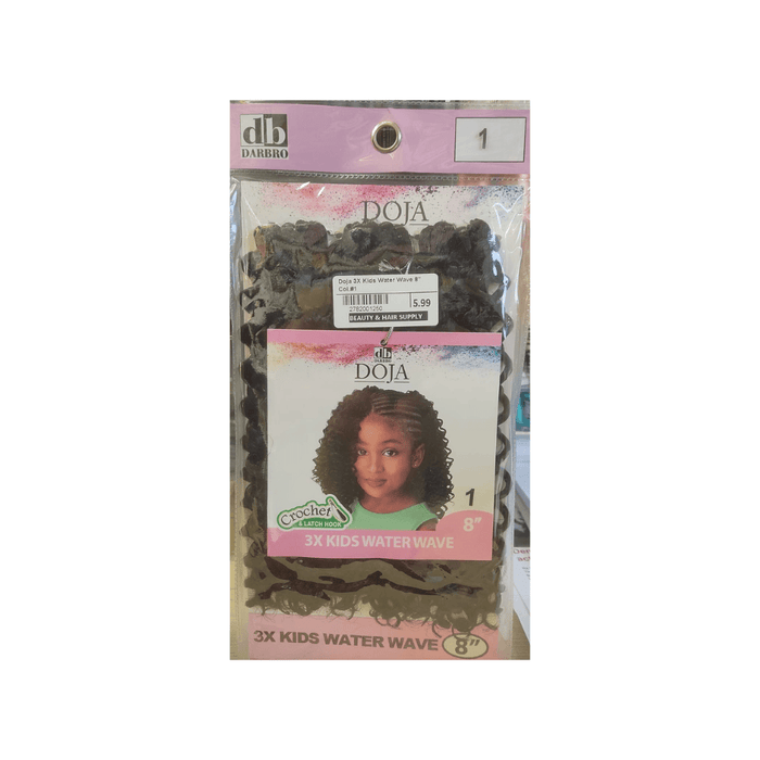 Darbro 3X Kids Water Wave Crochet & Latch Hook 8'' - Beauty and Hair Supply