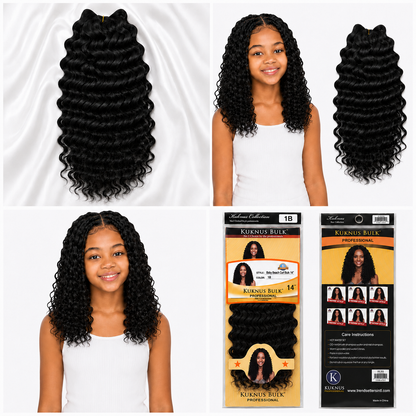 Kuknus Baby Beach Curl Bulk Synthetic Braids Hair 14"