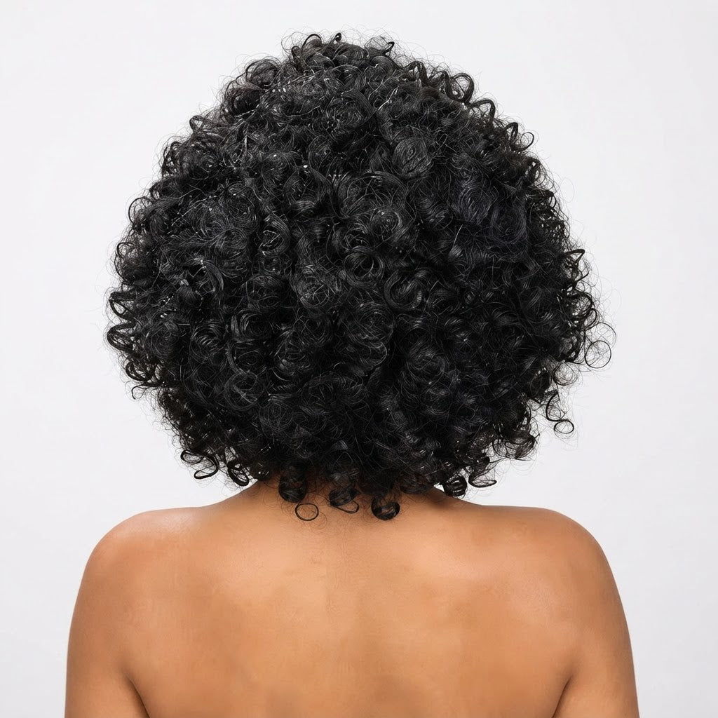 Black Angle Rohee - Synthetic Short Spiral Curly Hair Wig