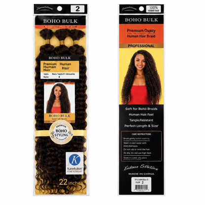 Kuknus Style Boho Water Wave Bulk Human Braiding Hair
