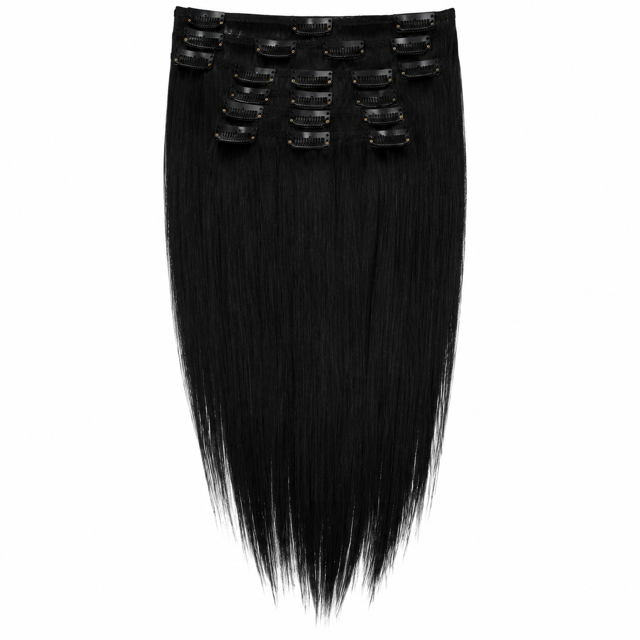 Darbro Doja Synthetic Silk Press Straight Clip-In Hair Extensions 18"