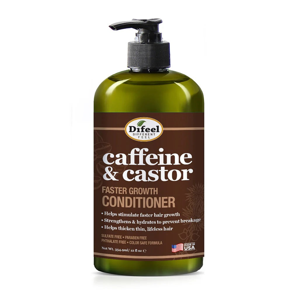 Difeel Caffeine and Castor Faster Growth Conditioner 12oz-All-Beauty and hair supply