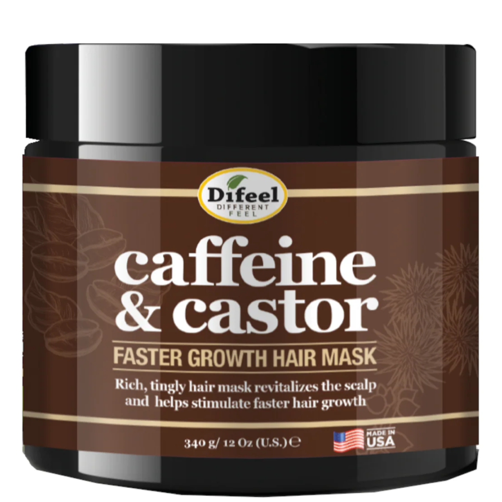 Difeel Caffeine and Castor Faster Growth Hair Mask 12oz-All-Beauty and hair supply