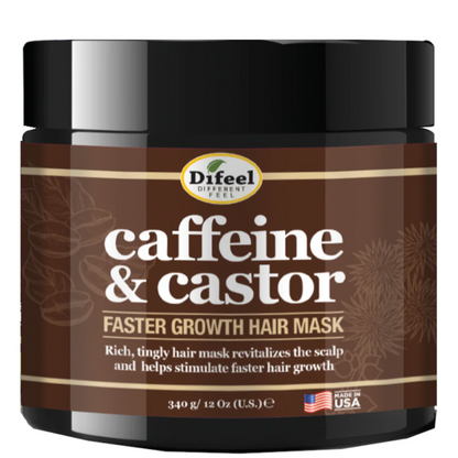 Difeel Caffeine and Castor Faster Growth Hair Mask 12oz-All-Beauty and hair supply