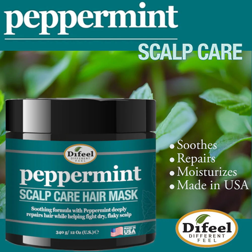 Difeel Peppermint Scalp Care Mask 12oz-All-Beauty and hair supply
