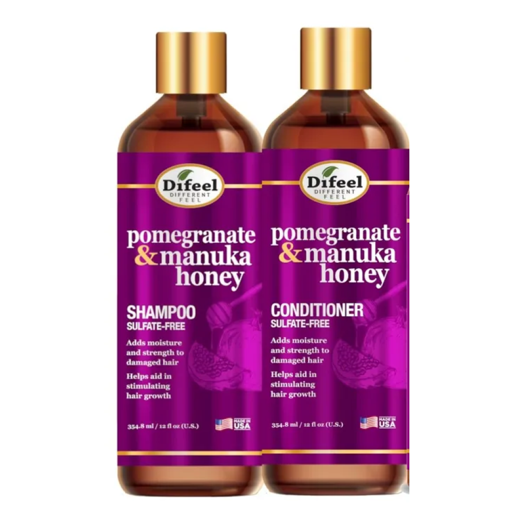 Difeel Pomegranate Manuka Shampoo/Conditioner Set 12oz-All-Beauty and hair supply