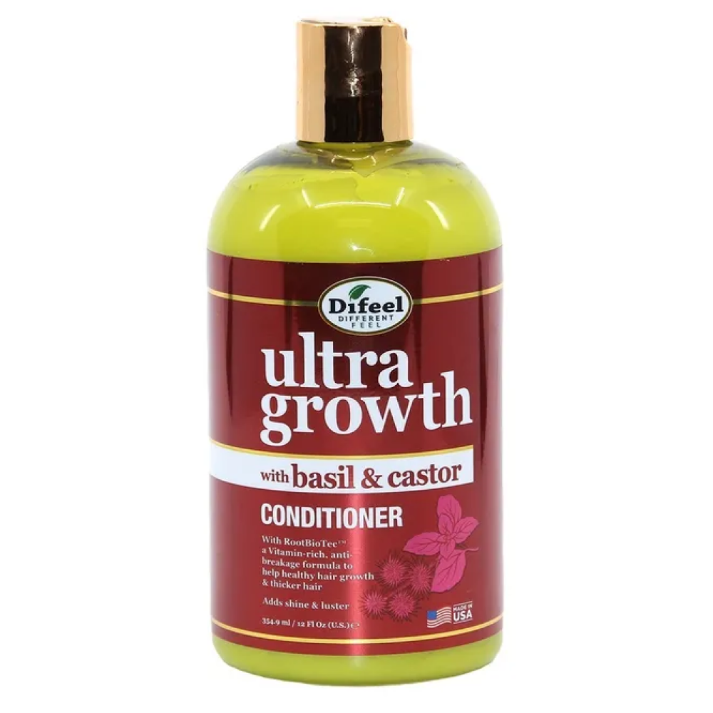 Difeel Ultra Growth Basil Castor Shampoo 12oz-All-Beauty and hair supply