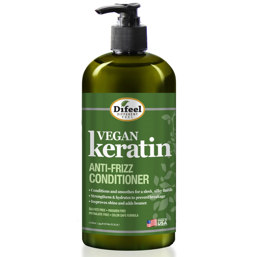 Difeel Vegan Keratin Anti-Frizz Conditioner 12oz-All-Beauty and hair supply