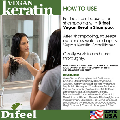 Difeel Vegan Keratin Anti-Frizz Shampoo 12oz-All-Beauty and hair supply