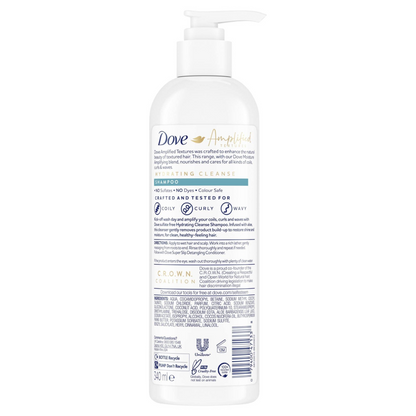 Dove Amplified Textures Hydrating Shampoo 340mI-All-Beauty and hair supply