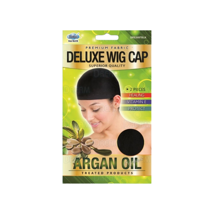 Dream World Argan Oil Premium Fabric Deluxe Wig Cap 2pcs - Beauty and Hair Supply