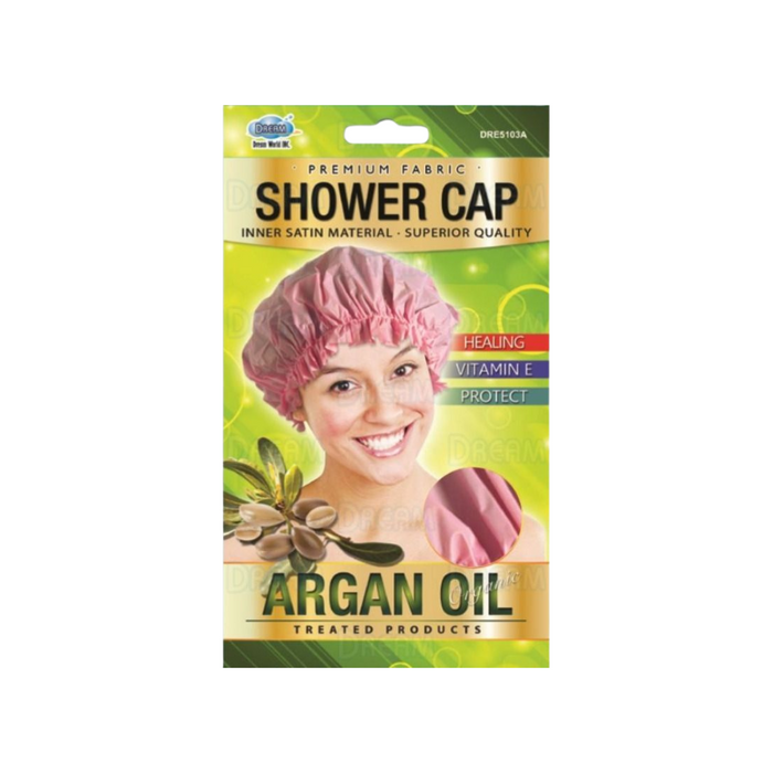 Dream World Argan Oil Premium Fabric Shower Cap - Beauty and Hair Supply