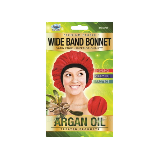 Dream World Argan Oil Premium Fabric Wide Band Bonnet - Beauty and Hair Supply