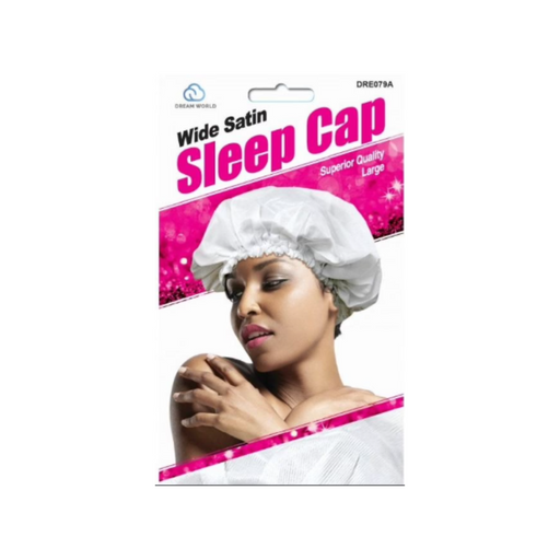 Dream World Wide Satin Sleep Cap DRE079A - Beauty and Hair Supply