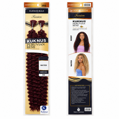 Kuknus Peruvian Remi Style Boho Water Bulk Synthetic Hair
