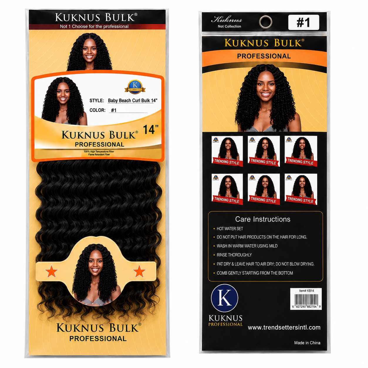 Kuknus Baby Beach Curl Bulk Synthetic Braids Hair 14"