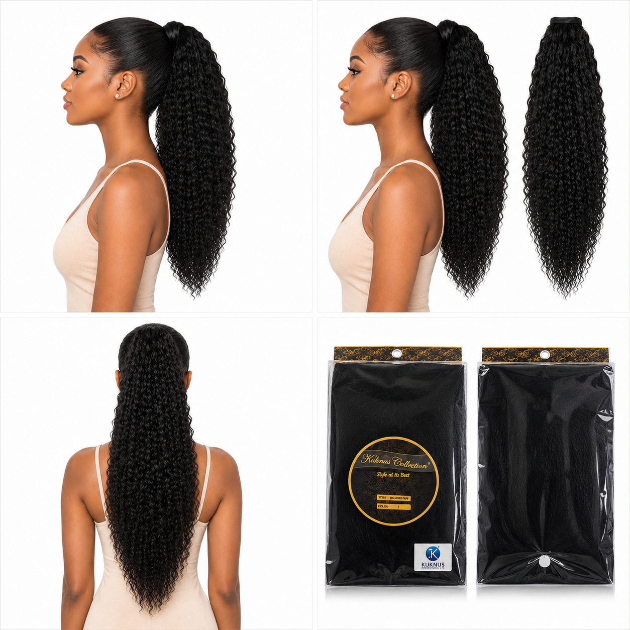 Kuknus Ponytail Style Big Afro Puff