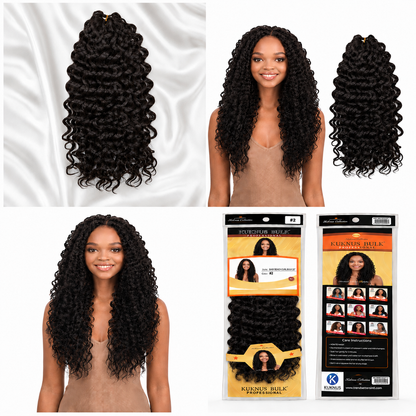 Kuknus Baby Beach Curl Bulk Synthetic Braiding Hair