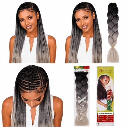 X-Pression Ultra Braids Non-Stretched Kanekalon Braiding Hair 82"