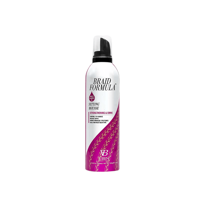 EBIN Braid Formula Almond Oil Setting Mousse 354ml - Beauty and Hair Supply