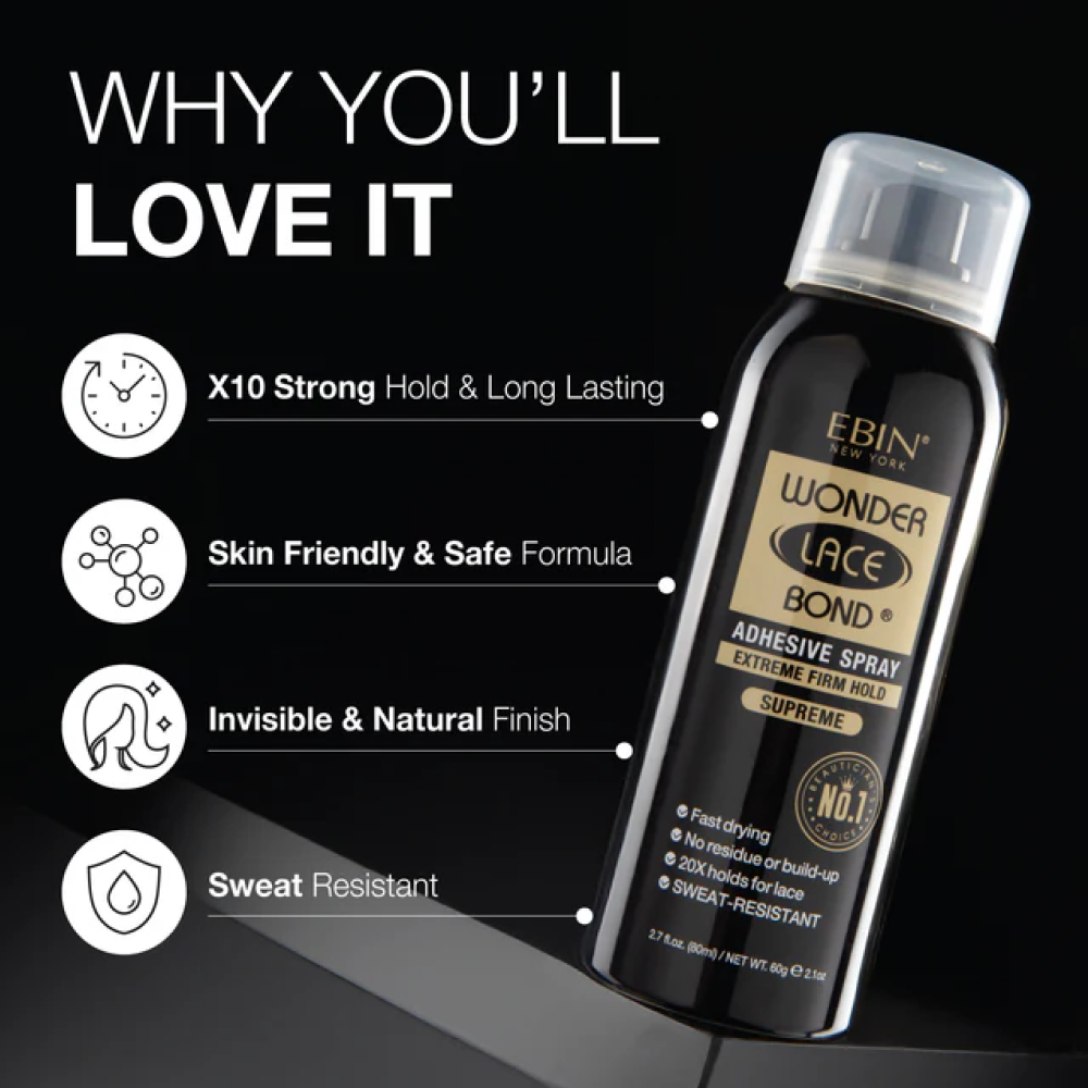 Ebin Wonder Bond Spray Supreme-Lace Bond Spray-Beauty and hair supply