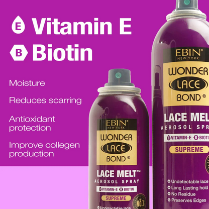 Ebin Wonder Lace Bond Melting Spray Vitamin E &amp; Biotin 80ml-All-Beauty and hair supply