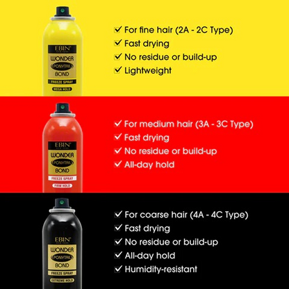 Ebin Wonder Ponytail Spray Extra Mega 245ml-Hair Spray-Beauty and hair supply