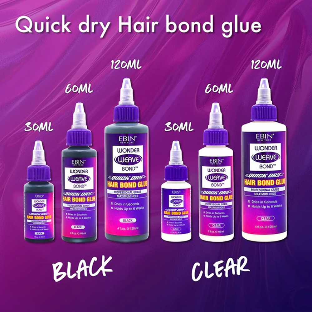 Ebin Wonder Weave Bond Glue-Black 2oz-All-Beauty and hair supply