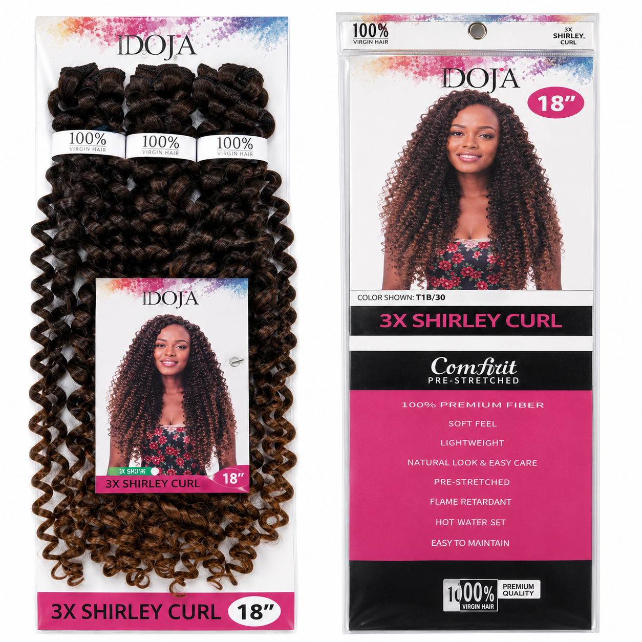 Darbro Doja 3X Shirley Curl Bulk Hair Extensions