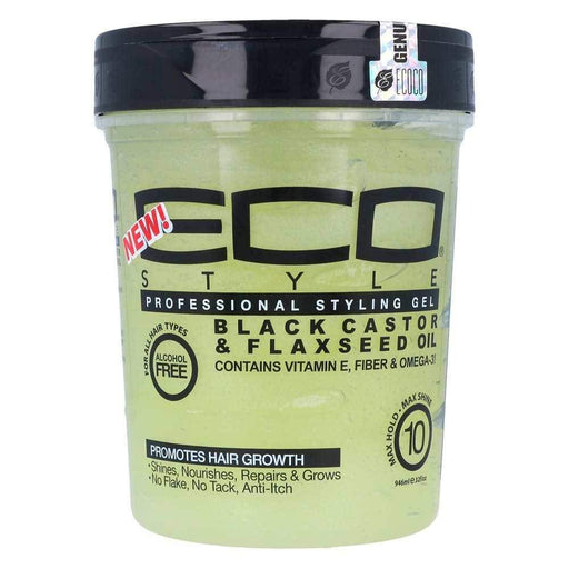 Eco Style Black Castor & Flaxseed Oil Styling Gel - Beauty and Hair Supply
