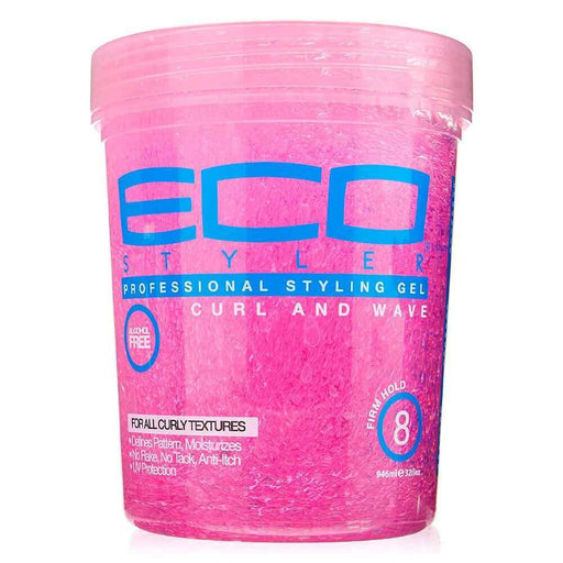 Eco Style Curl & Wave Pink Styling Gel - Beauty and Hair Supply