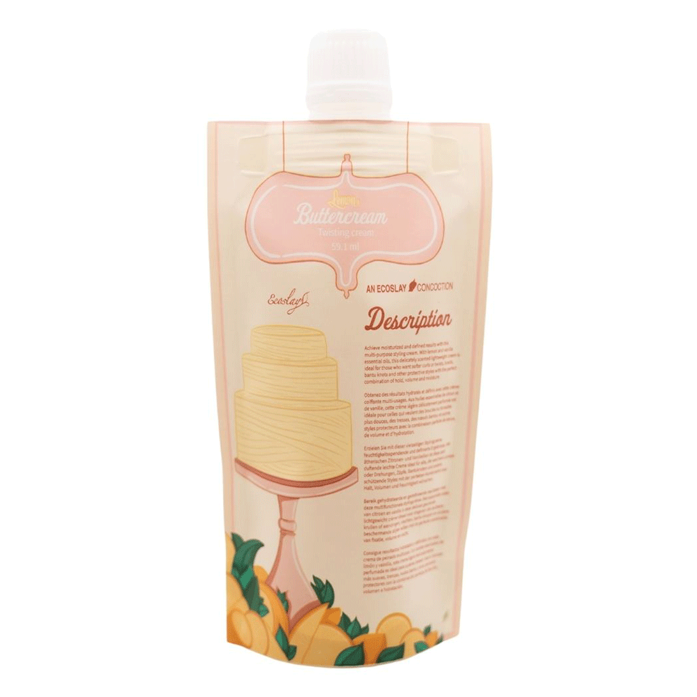 Ecoslay Lemon Buttercream Styling Cream-Styling Cream-Beauty and hair supply