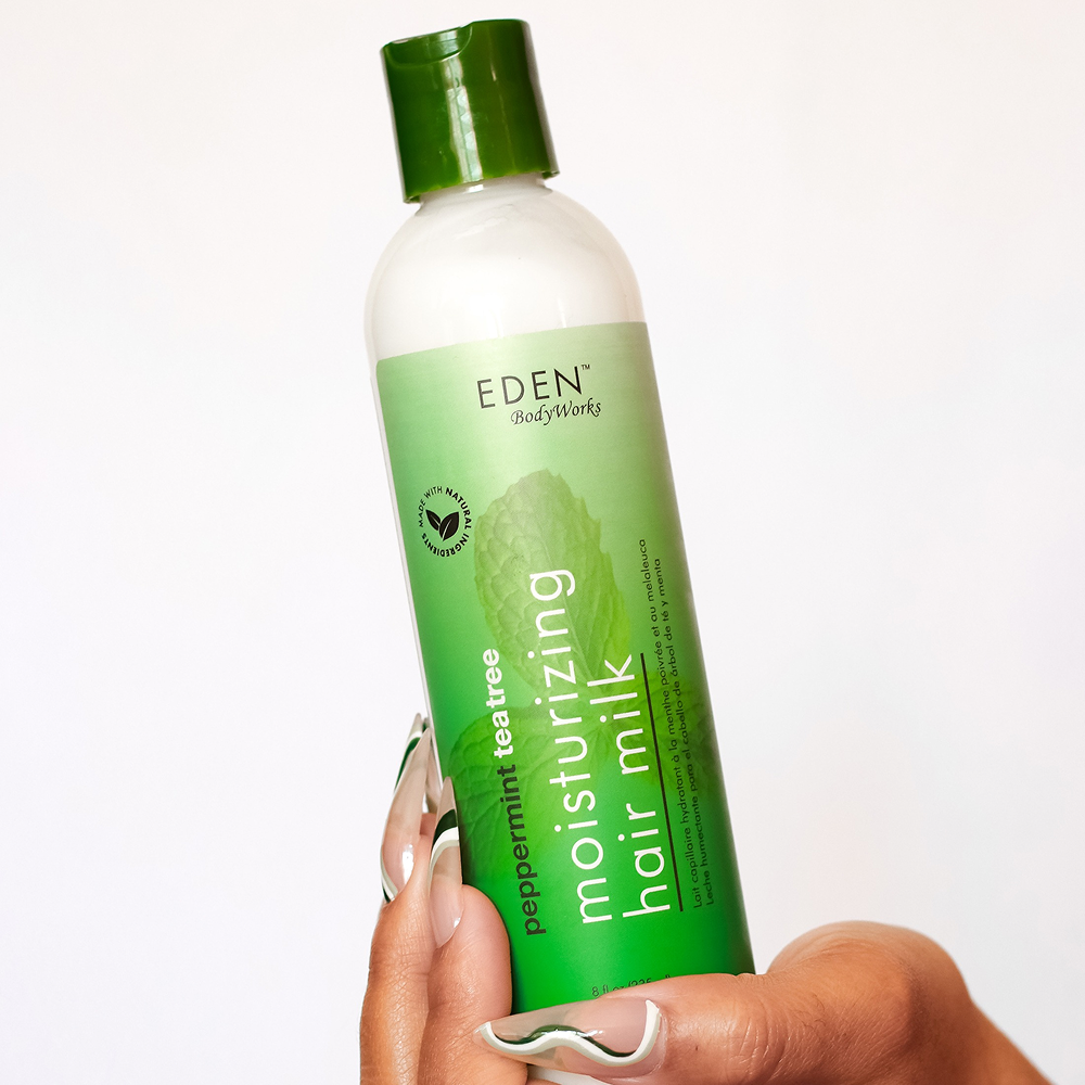 Eden Bodyworks Peppermint Tea Tree Moisturizing Hair Milk 8oz-Hair Perm Lotion-Beauty and hair supply