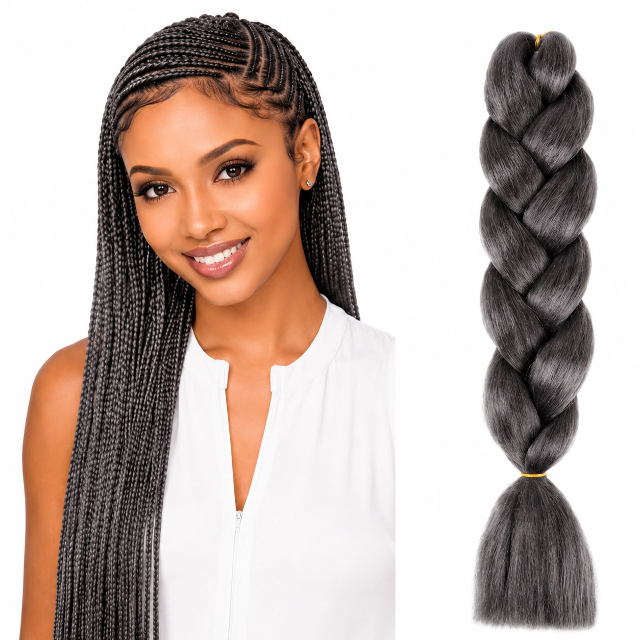 X-Pression Ultra Braids Non-Stretched Kanekalon Braiding Hair 82"