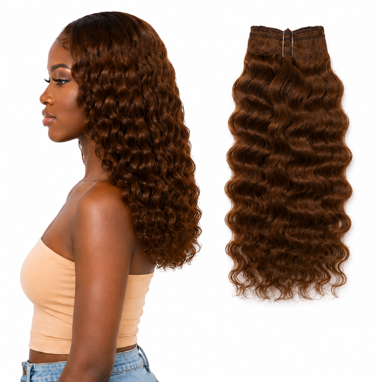 Ei Brazilian 100% Unprocessed Virgin Brazilian Human Hair Style: Deep Wave