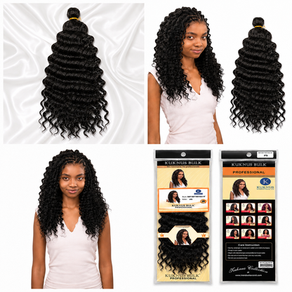 Kuknus Baby Deep Twist Bulk Synthetic Braiding Hair