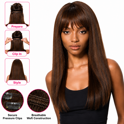 Sleek Fashion Idol 101 Synthetic Clip-In Hair Extensions 18"