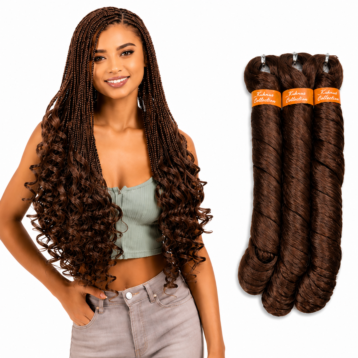 Kuknus Synthetic 3x French Curl Bulk 22"