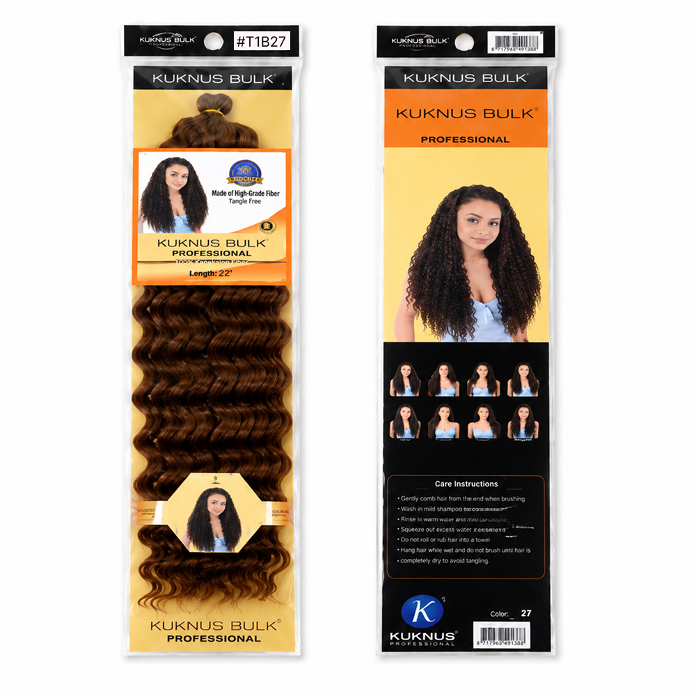 Kuknus Style Deep Twist Bulk Synthetic Braiding Hair