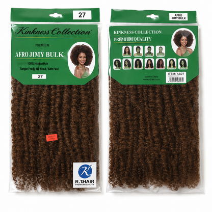 Kuknus Afro Kinky Bulk Synthetic Braiding Hair, 24"