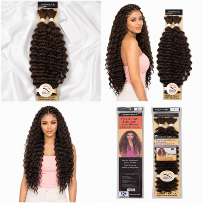 Kuknus Boho Deep Twist Bulk Synthetic Braiding Hair