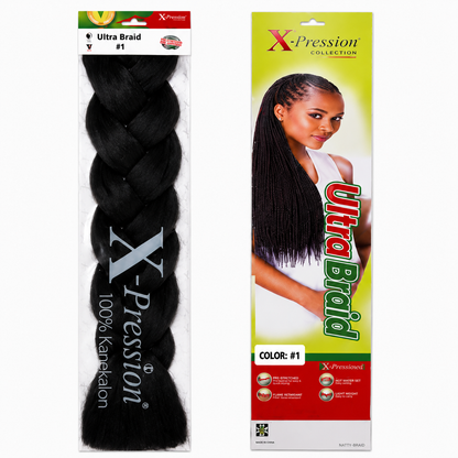 X-Pression Ultra Braids Non-Stretched Kanekalon Braiding Hair 82"