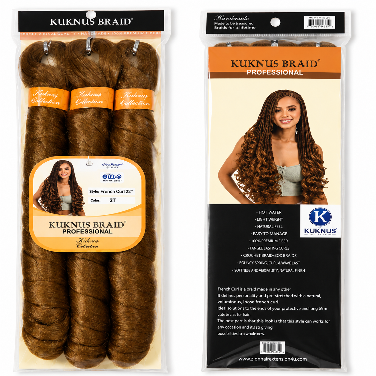 Kuknus Style 3x French Curl Bulk Synthetic Hair