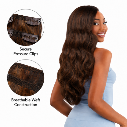 Darbro Doja Silk Press Body Wave Clip-In Synthetic Hair Extensions 24"