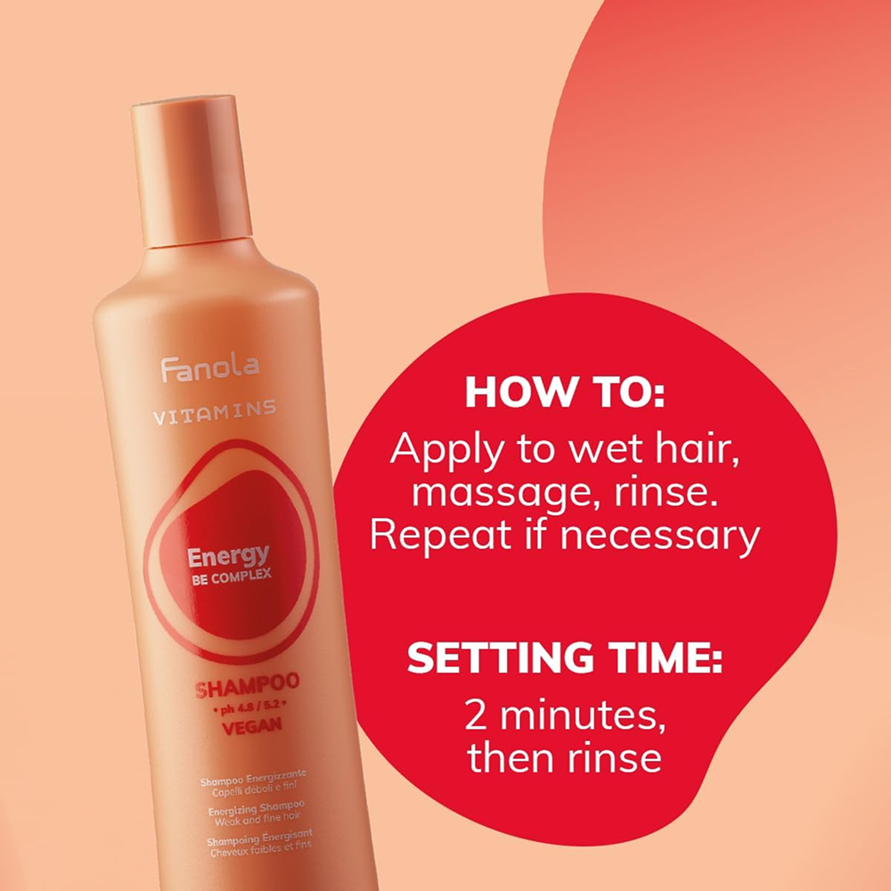 Fanola Hair Loss Energizing Vitamins Shampoo-Repairing Shampoo-Beauty and hair supply