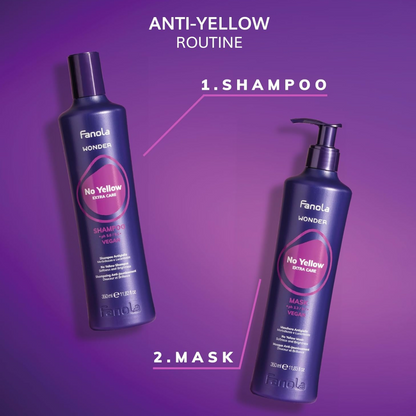 Fanola No Yellow Extra Care Wonder Shampoo Vegan-Toning Shampoo-Beauty and hair supply